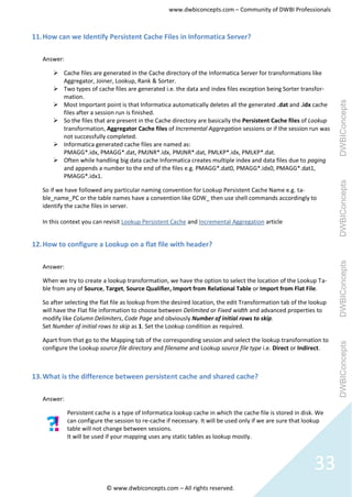 Informatica question & answer set | PDF