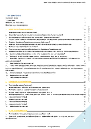 Informatica question & answer set | PDF