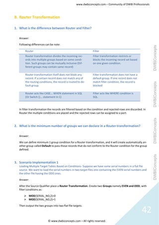 Informatica question & answer set | PDF