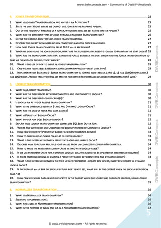 Informatica question & answer set | PDF