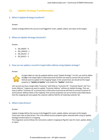 Informatica question & answer set | PDF
