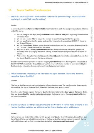 Informatica question & answer set | PDF