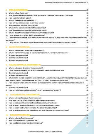 Informatica question & answer set | PDF