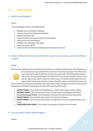 Informatica question & answer set | PDF