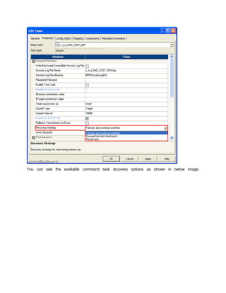 Informatica Failure recovery strategy | PDF