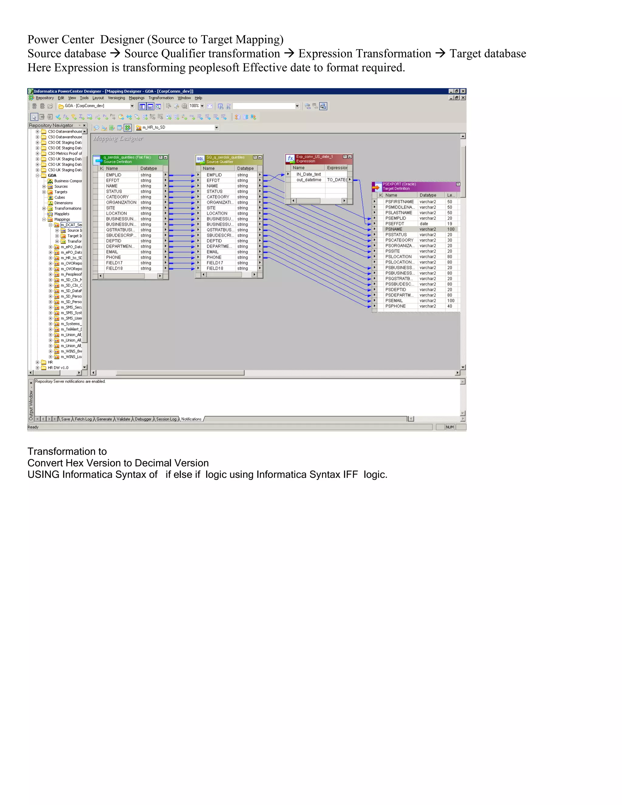 Informatica transformation example | PDF