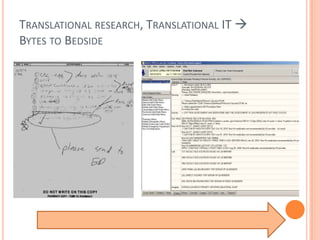 Translational research, Translational IT Bytes to Bedside