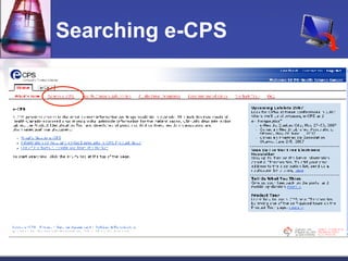 Searching e-CPS 