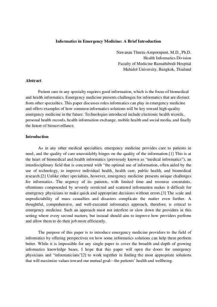 Dnb thesis topics in emergency medicine image