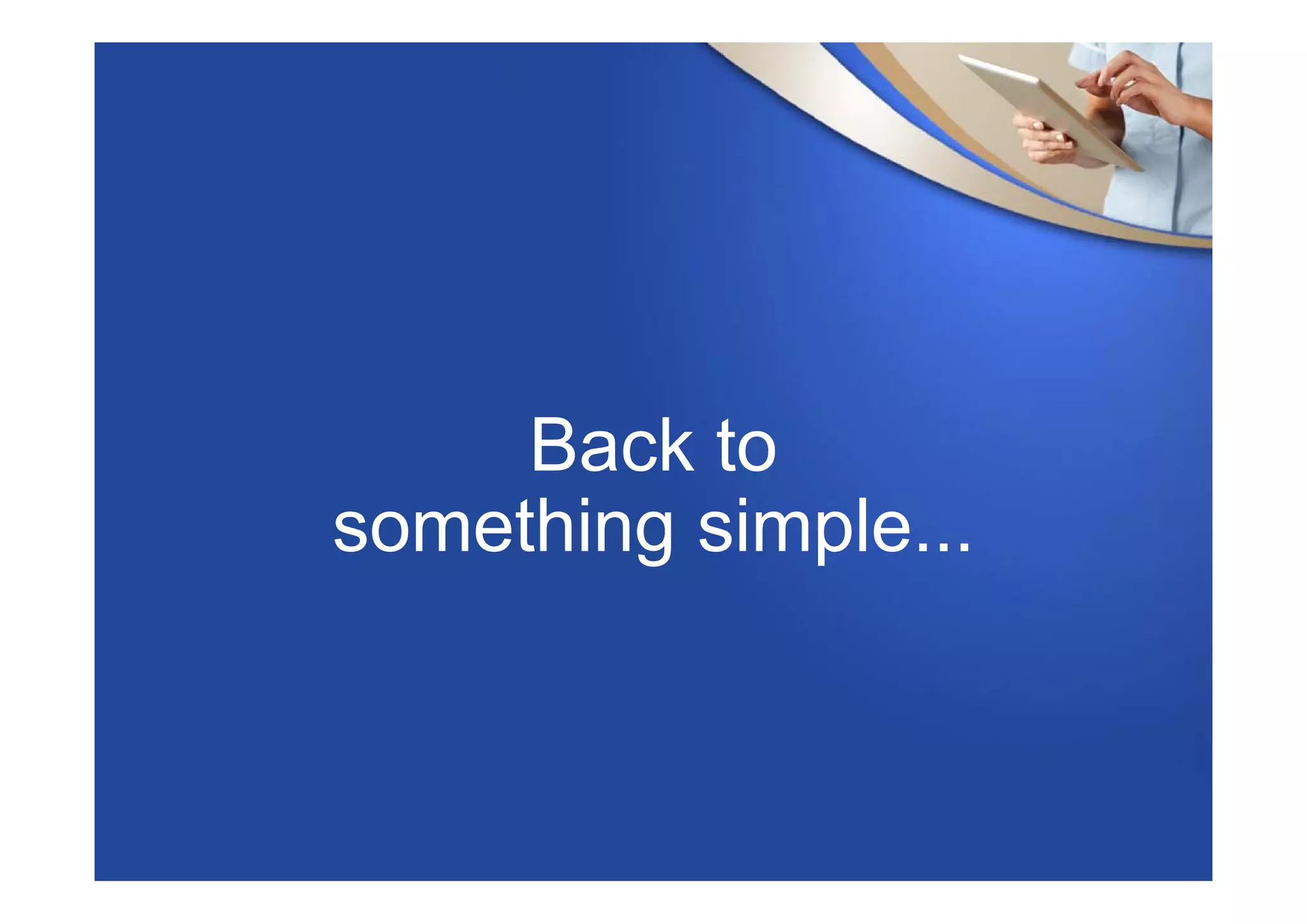 Back to
something simple...
 