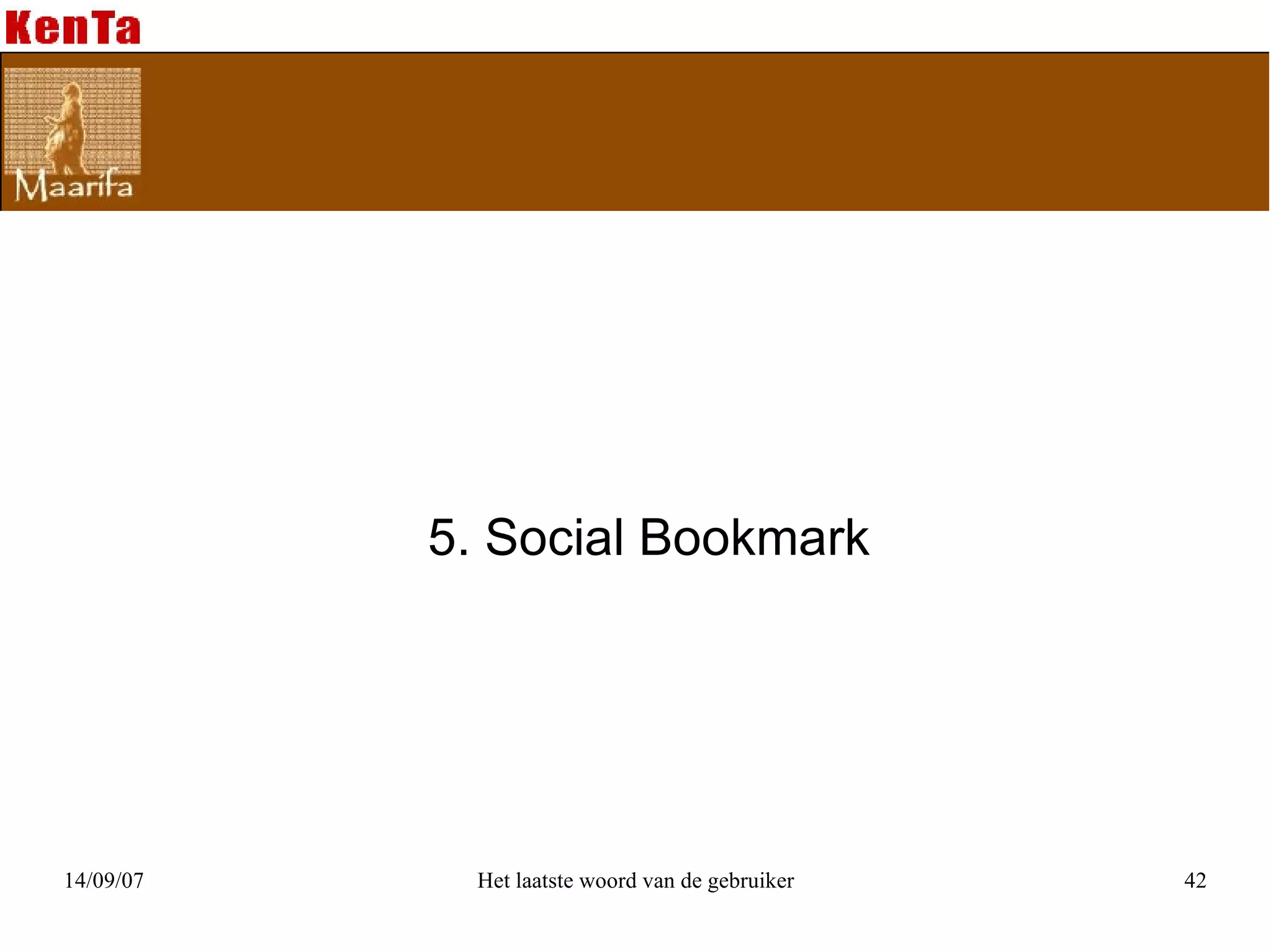 5. Social Bookmark 