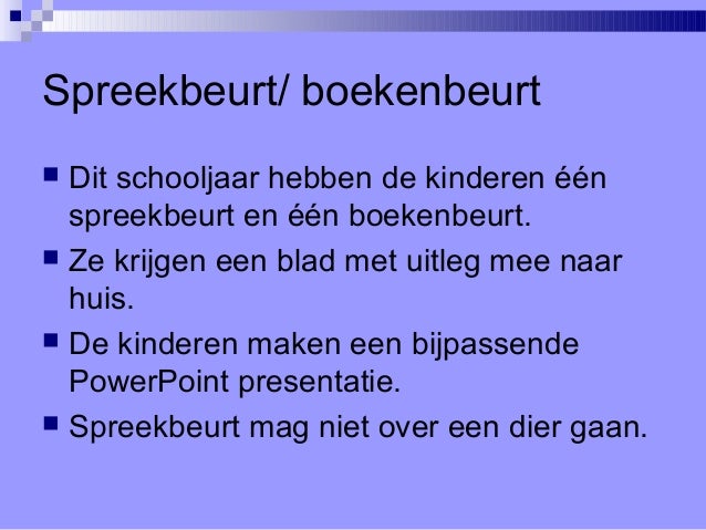 Informatieavond groep 7