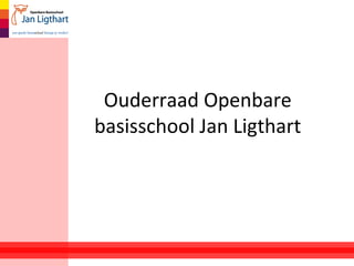 Ouderraad Openbare 
basisschool Jan Ligthart 
 