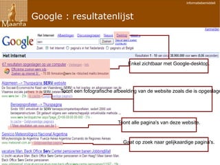 Zoeken en vinden in Delicious In delicious zie je linksboven een zoek veld met daarin de tekst “Type a tag”. Daarmee zoek je in je eigen bookmarks.  