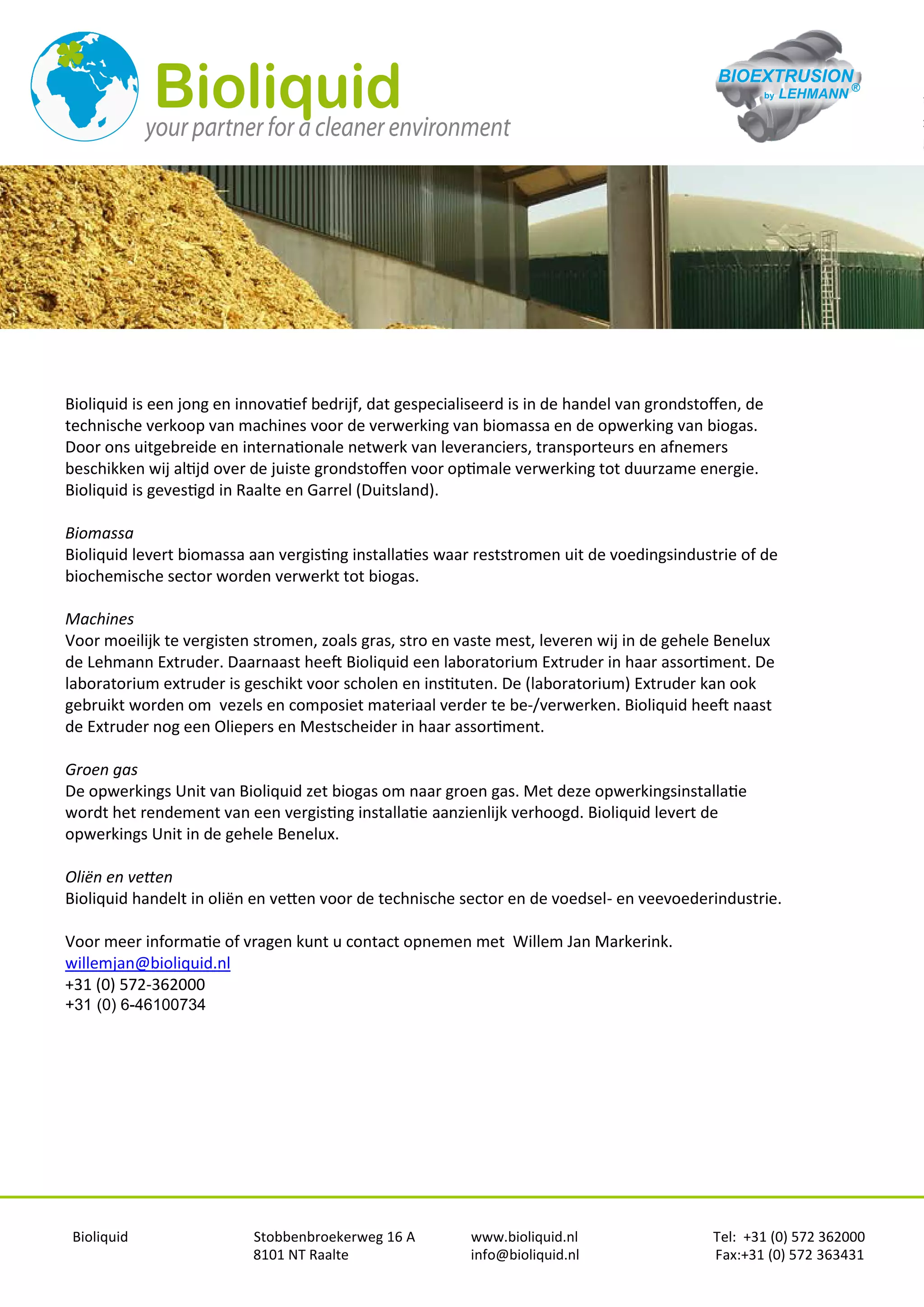 Informatie bioliquid a4 | PDF