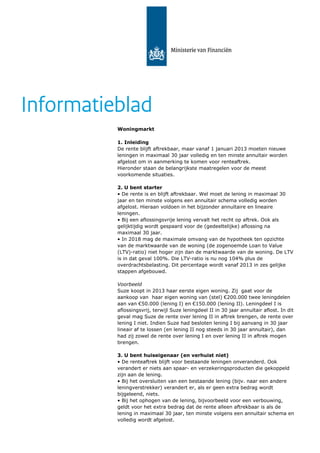 Informatieblad Hypotheken 2013