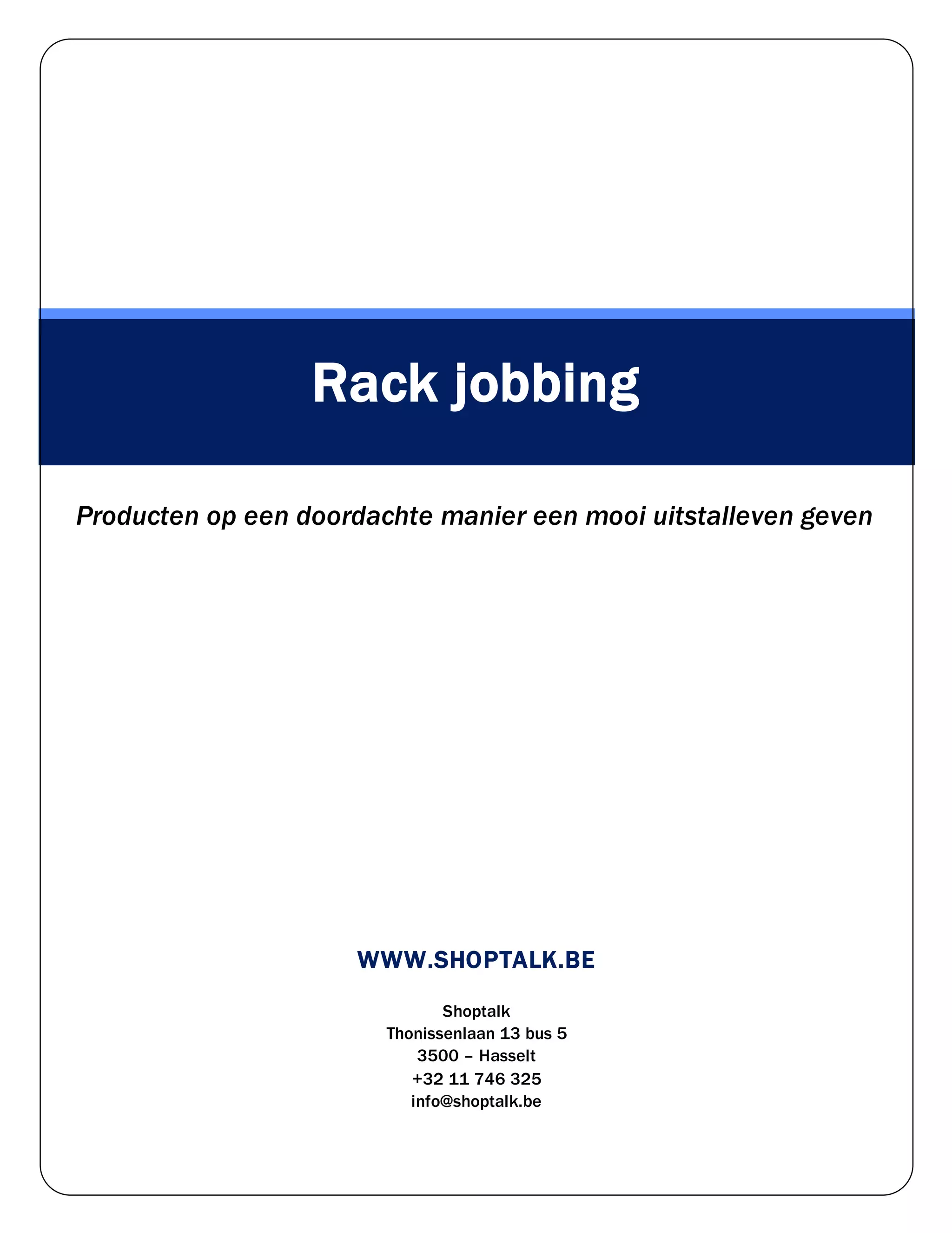 Informatie fiche Rack Jobbing PDF