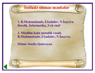 Obyektin fərqləndirici əlamətləri