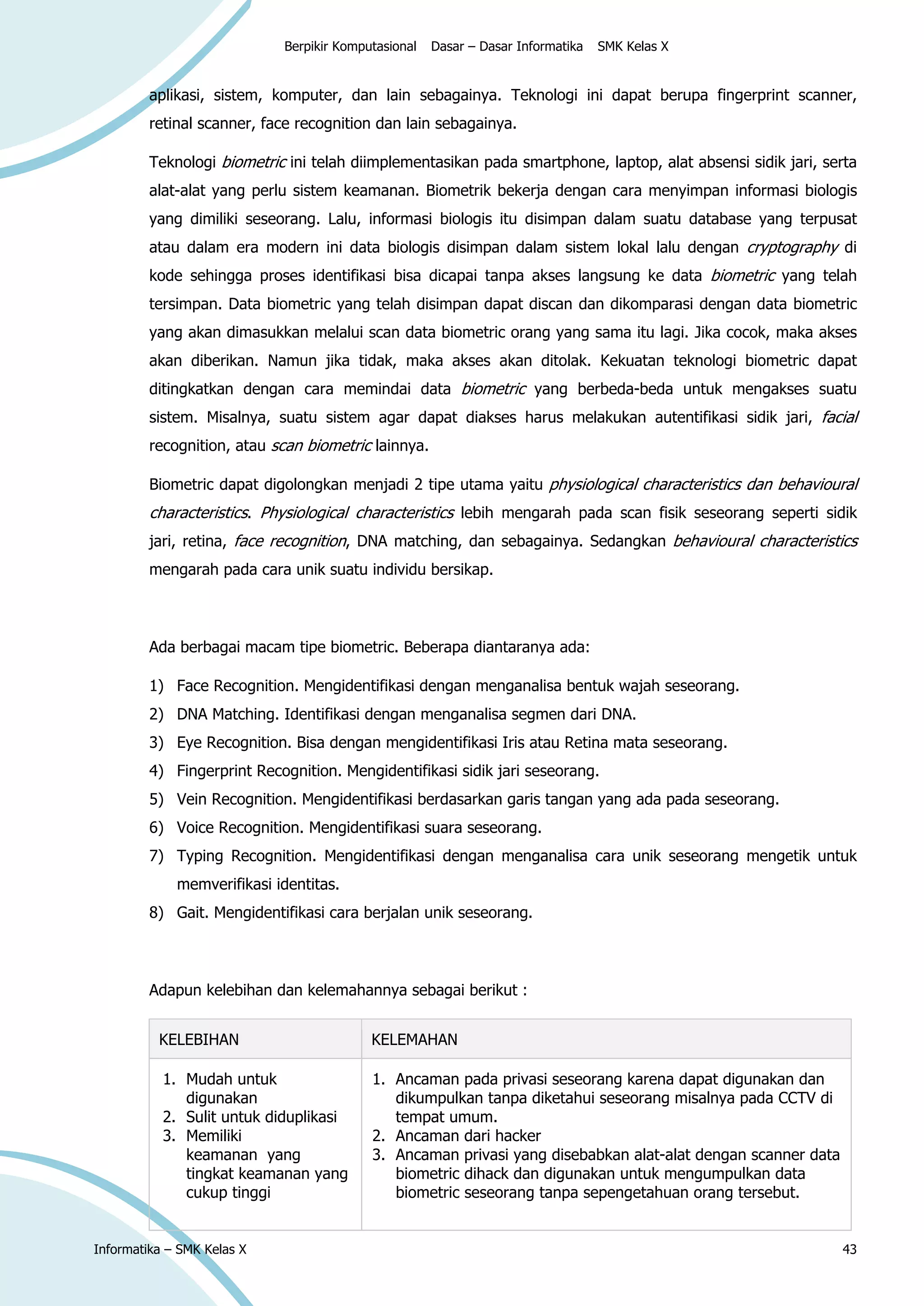 Buku Informatika SMK Kelas X | Kurikulum Merdeka | PDF