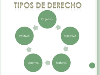 Objetivo.




Positivo.                          Subjetivo




       Vigente.               Natural.
 