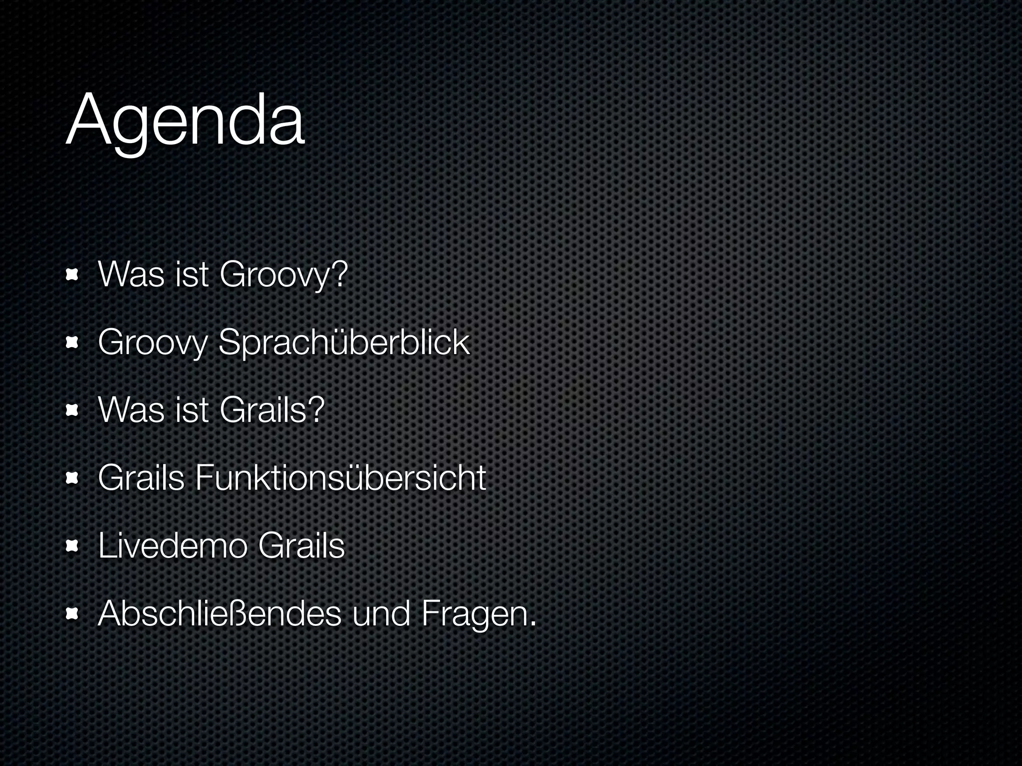 Informatik Seminar Groovy Und Grails