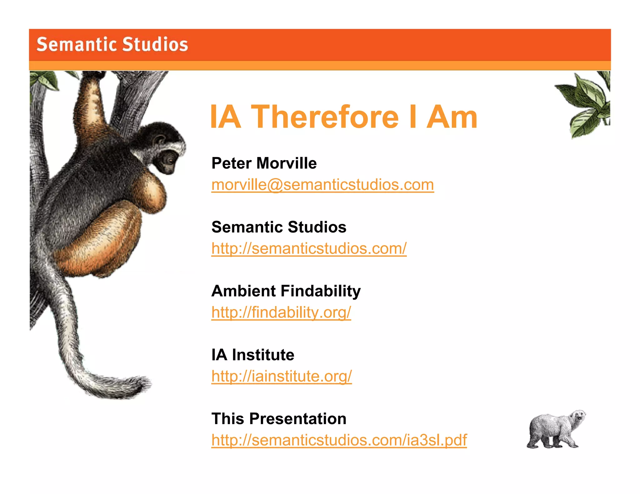 Information Architecture 3.0 (Second Life)