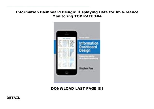 Information Dashboard Design Displaying Data For At A Glance Monitor