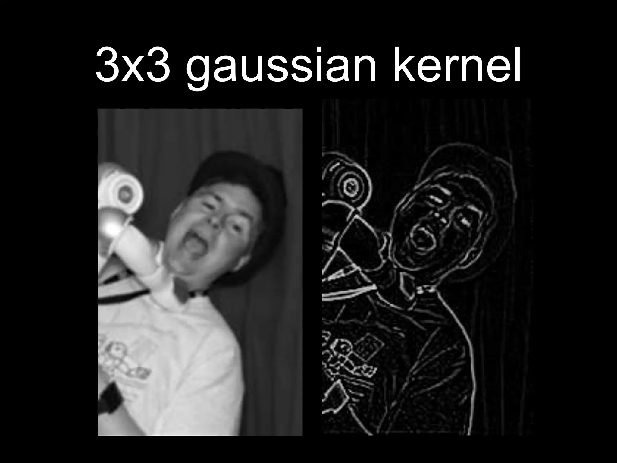 3x3 gaussian kernel
 