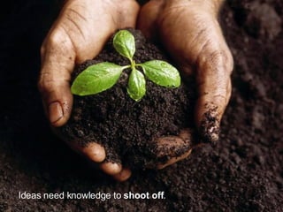 Ideas need knowledge to  shoot off . 