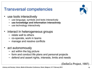 Information Literacy as a Transversal Competency