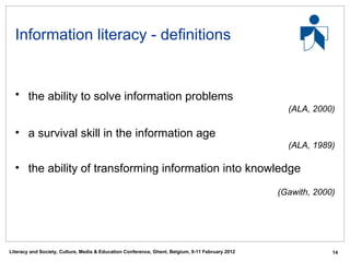 Information Literacy as a Transversal Competency
