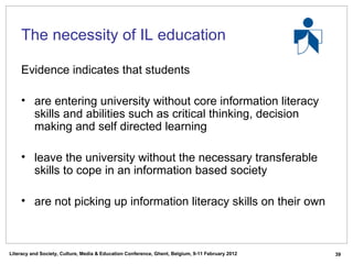 Information Literacy as a Transversal Competency