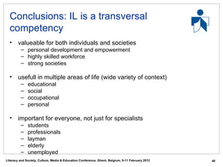 Information Literacy as a Transversal Competency