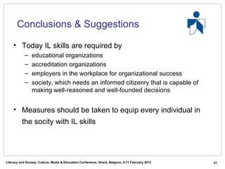 Information Literacy as a Transversal Competency
