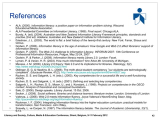 Information Literacy as a Transversal Competency