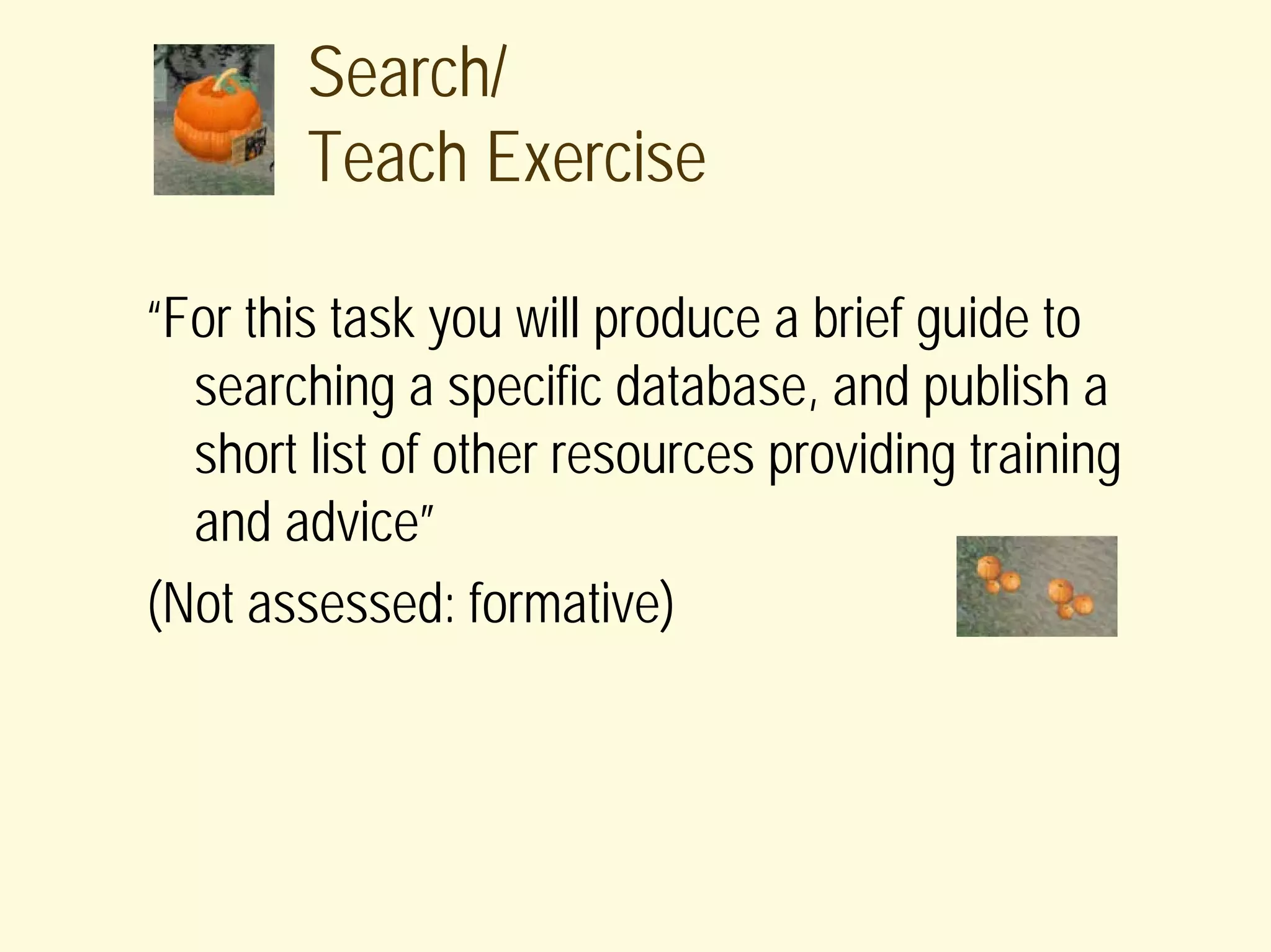 Information Literacy for Masters students