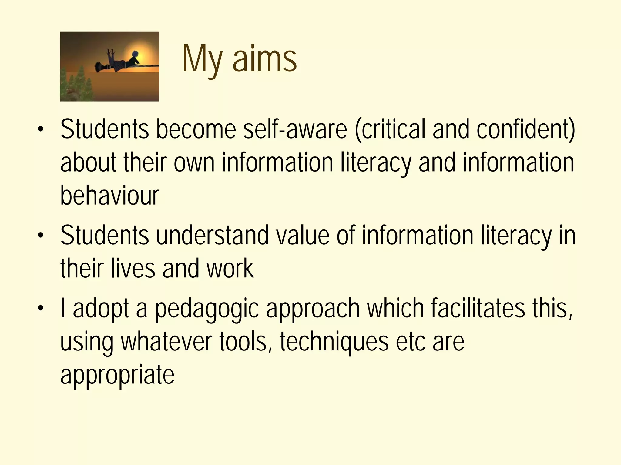 Information Literacy for Masters students