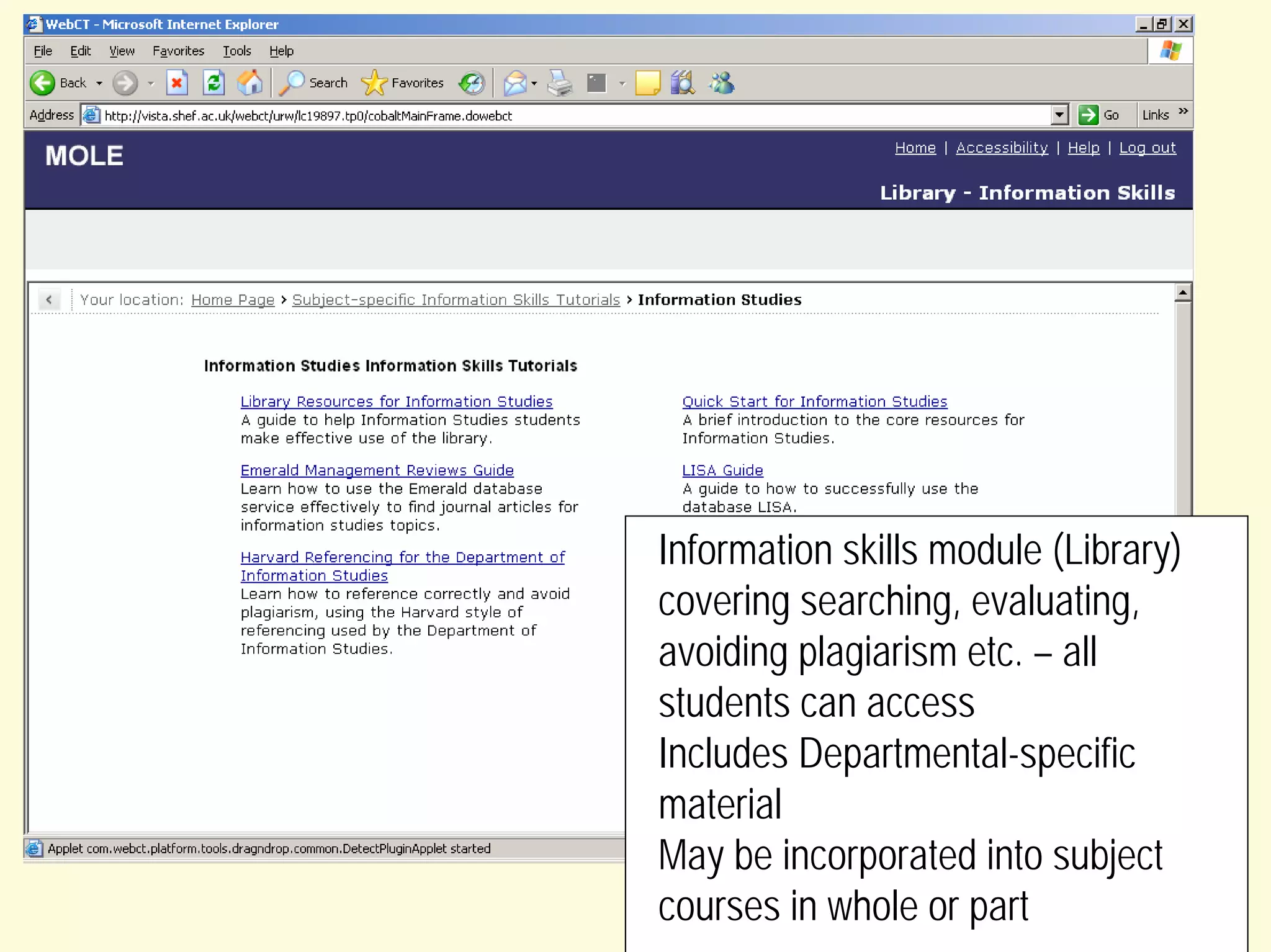 Information Literacy for Masters students
