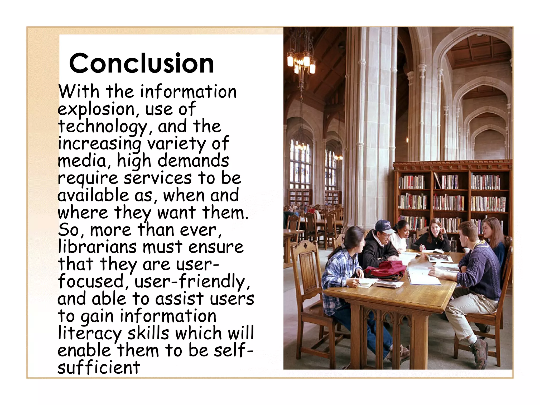 Information Literacy: Implications for Library Practice