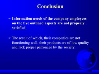 Information Needs of Company Employees in Nigeria