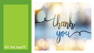 All the best!!!
 