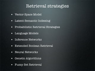 Information Retrieval with Open Source