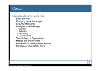 Information Security Intelligence