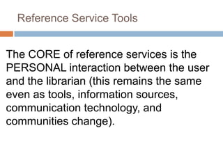 Information Seeking & Reference Services