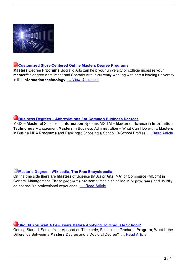 information technology masters programs master s degree abbreviation