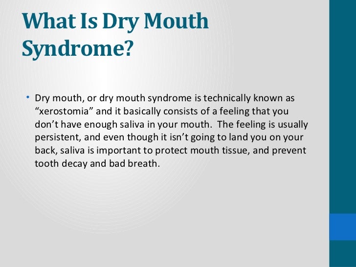 Dry Mouth Syndrom 77