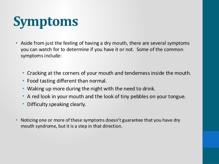 Dry Mouth Syndrom 55