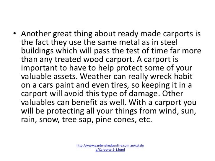 Information About Ready Made Carports