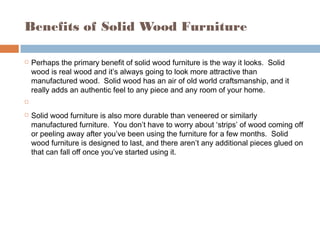 Information about solid wood furniture | PPT