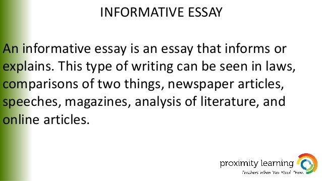informational essays